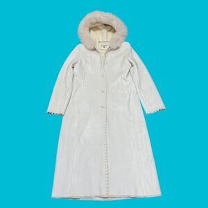 Y2K Wilson’s Leather Fur Hooded Maxi Length Coat